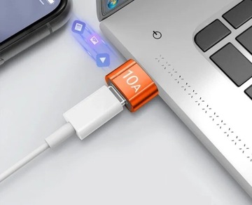 АДАПТЕР АДАПТЕР-ПРЕОБРАЗОВАТЕЛЬ OTG USB 2.0 В USB TYPE C 10A БЫСТРАЯ ЗАРЯДКА