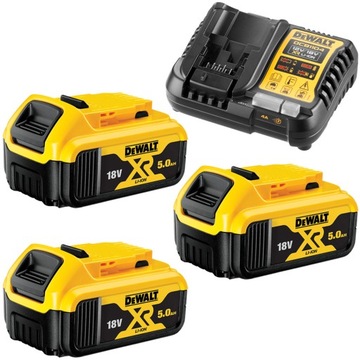 DEWALT Ładowarka DCB1104 + 3 Akumulatory DCB184 5Ah DCB1104P3