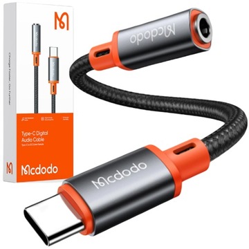 Mcdodo Przejściówka Adapter Usb C Mini Jack z DAC Wytrzymała Nowoczesna