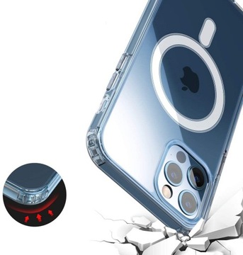 ЧЕХОЛ ДЛЯ IPHONE 12/12 PRO + СТЕКЛО 9H ПРОЗРАЧНЫЙ КЕЙС MAGSHOCK