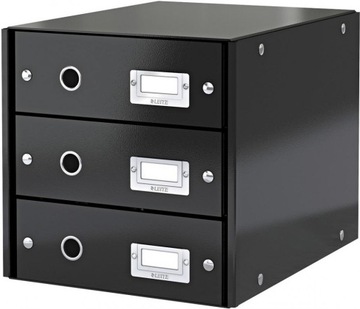 Контейнер с 3 ящиками для документов А4, черный