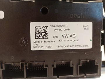 AUDI A3 8Y MODUL ŘÍZENÍ KLIMATIZACE 5WA907007P