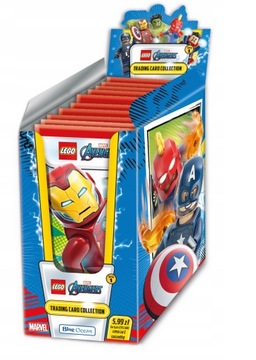 LEGO AVENGERS SERIA 1 KARTY TCG - 10 saszetek - 50 kart - ninjago