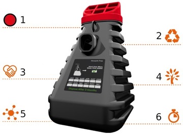 PUŁAPKA ŚRODEK NA KOMARY I ICH LARWY NO PEST MOSQUITO TRAP NOWOCZESNA
