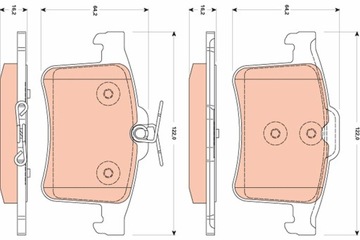 KLOCKI HAM. JAGUAR XF 09-15 GDB1877/TRW
