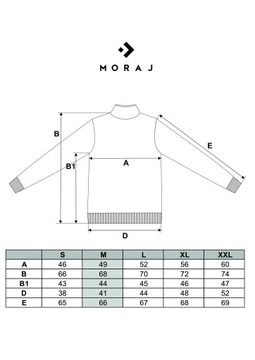 Sweter Męski Półgolf Elegancki Czarny Klasyczny Modny Wygodny MORAJ XXL