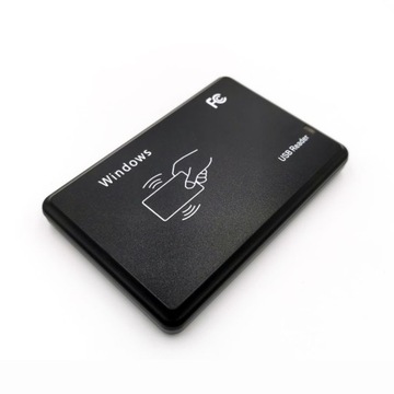 BIURKOWY CZYTNIK KART RFID USB 13,56 MHZ ZŁĄCZE USB / MINIUSB CZARNY