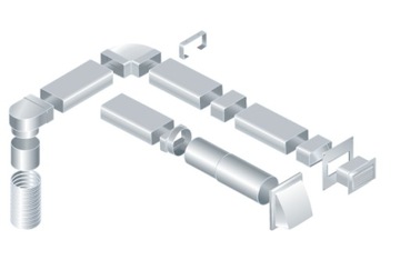 Вентиляционный канал плоский 220х90мм 1,5 м