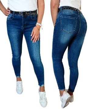 MS2 Jeansy M.SARA Push Up Z PASKIEM wyszczuplające r. 44 XXL (33, 34)