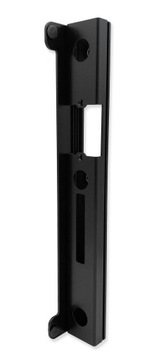 КАССЕТНАЯ КОРОБКА, КОРПУС ЭЛЕКТРИЧЕСКОГО ЗАМКА, УЗКАЯ, НИЗКАЯ, ДЛЯ КАЛИТКИ ВОРОТ, ЧЕРНАЯ