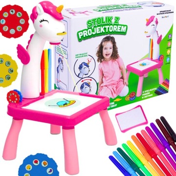 ПРОЕКТОРНЫЙ РИСОВАНИЕ ПРОЕКТ КРЕАТИВНЫЙ СТОЛ ДЛЯ ДЕТЕЙ ЕДИНОРОГ ПРИМЕЧАНИЕ