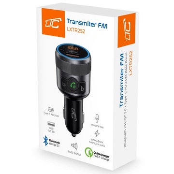 BLUETOOTH-ПЕРЕДАТЧИК QC 3.0 БЫСТРОЕ ЗАРЯДНОЕ УСТРОЙСТВО