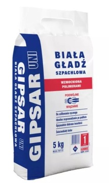 Biała gładź szpachlowa GIPSAR UNI-5kg