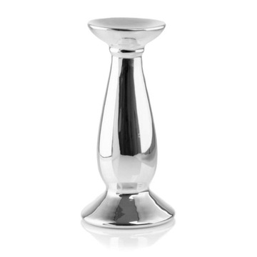 Świecznik ceramiczny srebrny 18 glamour