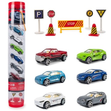 Resoraki Metalowe Auta SUV dla Dzieci 6 sztuk 1:64 Mini Pojazdy Die-Cast