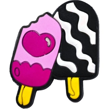 PRZYPINKA PIN DO BUTÓW CROCS CROCSÓW OZDOBA LODY NA PATYKU SERCE