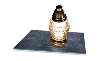 Подставка из закаленного стекла для GRANES, украшение КЛАДБИЩЕ, мотив, 52x30см