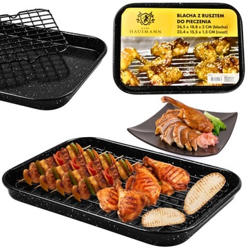 FORMA DO PIECZENIA Z RUSZTEM 26cm FORMA BLACHA PROSTOKĄTNA GRILLOWANIE