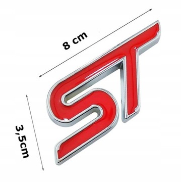 FORD ST EMBLEMAT ZNACZEK METALOWY LOGO NAKLEJKA