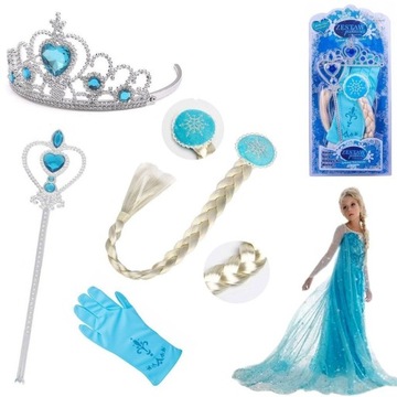 FROZEN WARKOCZ RĘKAWICZKI DIADEM RÓŻDŻKA STRÓJ ELS
