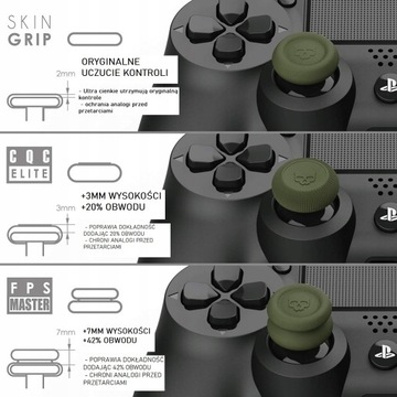 GUMKI NAKŁADKI SKULL&CO 6-PACK DO PLAYSTATION PS4 PS5 SWITCH PRO ZIELONE