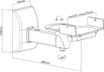 MOZOS SM51-SET UCHWYTY ŚCIENNE DO GŁOŚNIKÓW 2 SZT