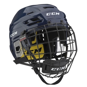 CCM Tacks 210 Combo Senior Kask hokejowy z kratą granatowy