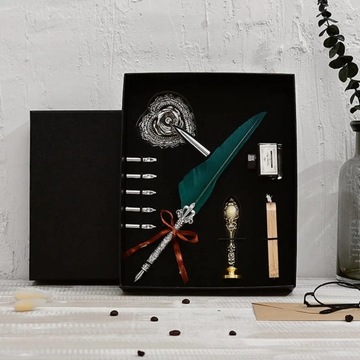 Retro Feather Quill Pen Set Dip Pen Sign Pen Kit Perfect Gift Quill Pen