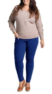 sPODNIE jEANS tregginsy DUŻE czarne 1203 2XL/3XL