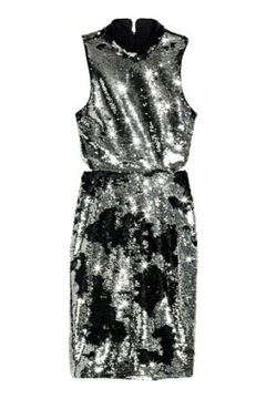H&M Sukienka z cekinami rozm. 34,XS