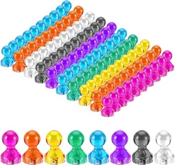100 sztuk magnesy lodówka, 11 x 17 mm małe magnesy,8 kolorów magnesy na tab