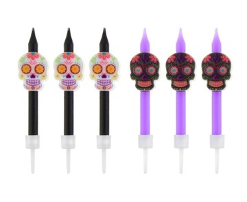 Świeczki Los Muertos Meksyk Halloween 6 szt.