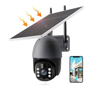 НАРУЖНАЯ СОЛНЕЧНАЯ ВРАЩАЮЩАЯСЯ IP WIFI 3MPX TUYA УМНАЯ СОЛНЕЧНАЯ КАМЕРА
