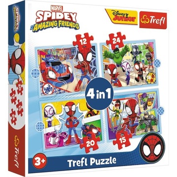Trefl Puzzle 4w1 Ekipa Spidey'a