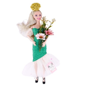 ЛЮБИМАЯ КУКЛА ДЛЯ ДЕТЕЙ, ПЛАТЬЕ ПРИНЦЕССЫ, ЦВЕТЫ