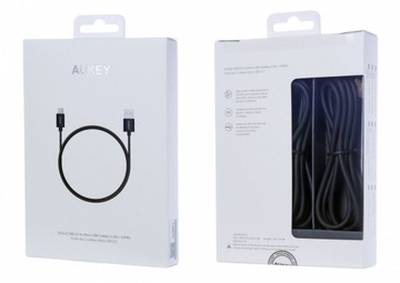 Aukey CB-D10 — 3 кабеля Micro USB, 1,2 м, быстрая зарядка 3.0, черный