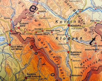 ГЕОГРАФИЧЕСКАЯ НАСТЕННАЯ КАРТА СИЛЕЗИИ НОВАЯ ЭРА