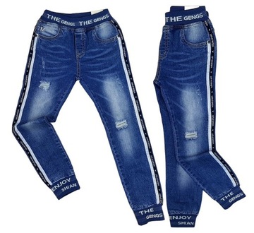 SPODNIE jeans JOGGERY GANGES r 10 - 134/140 cm