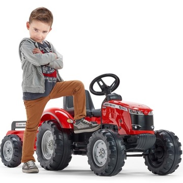 ПЕДАЛЬНЫЙ ТРАКТОР FALK MASSEY FERGUSON С ПРИЦЕПОМ КРАСНЫЙ