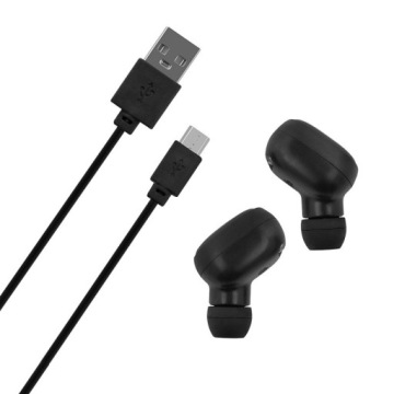 Беспроводные Bluetooth-наушники-вкладыши A6S, черные, с микрофоном Powerbank