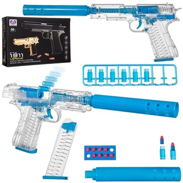 PISTOLET COLT BEZPIECZNE NABOJE PIANKI EVA STRZAŁKI WYPADAJĄCA ŁUSKA