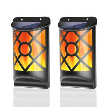LAMPA SOLARNA LED ŚCIENNA 2x ZEWNĘTRZNA KINKIET