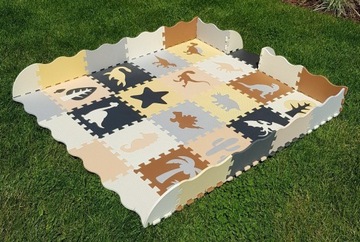 БОЛЬШОЙ КОВРИК ИЗ ПЕНЫ ДИНОЗАВРЫ ПАЗЗЛ РУЧКА ТОЛЩИНА XL