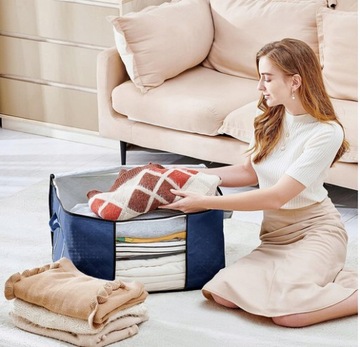 СУМКА Чехол-чехол для ХРАНЕНИЯ Одежды Постельное белье 84л Органайзер 4 шт.