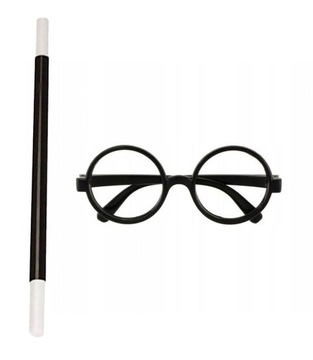 OKULARY + RÓŻDŻKA HARRY POTTER MAGIK CZARODZIEJ