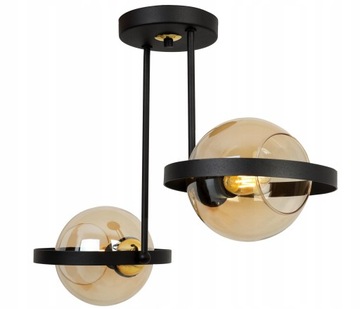 Lampa Wisząca Szklana Miodowa Nowoczesna Żyrandol