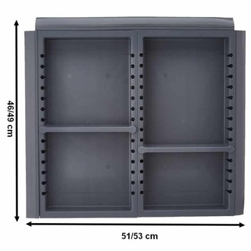 Сортировщик мусора METROPOLIS 2x18+2x8 л для ящика 60см, В-34 см, скоросшиватель