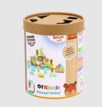 O!KLOCKI DREWNIANE KLOCKI W WIADERKU TREFL 61512