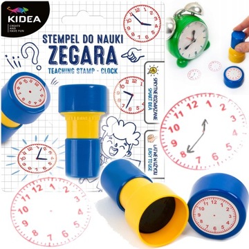 Kidea STEMPELEK ZEGAR PIECZĄTKA DO NAUKI ZEGARA