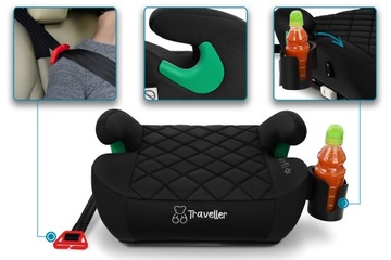 АВТОКРЕСЛО С ПОДКЛАДКОЙ С ISOFIX ЧЕРНОЕ СТЕГАНОЕ R129